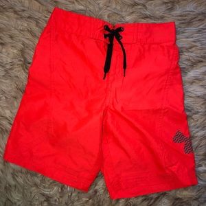 Boys board shorts Sz 6 Under Armour neon orange